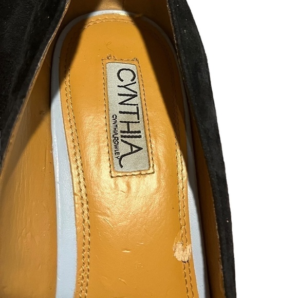Cynthia Rowley Halo Black Suede Pumps w/ Gold Studded Embellishments Sz 10 - Picture 8 of 11